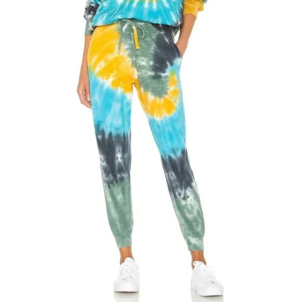 La' Detresse Acid Wash Limeade Tie Dye Sweatpants size‎ m